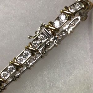 925 tennis bracelet with CZ gem stones. #3